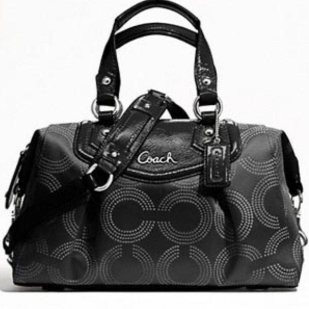 NWOT Coach Ashley Dotted OP Art Satchel Shoulder